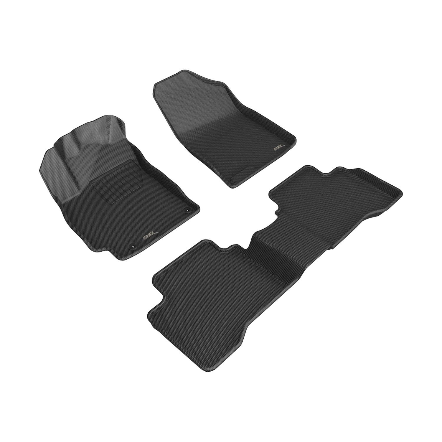 For 2021-2022 Hyundai Elantra Black All Weather KAGU Floor Mat 3PC - Bild 1 von 7