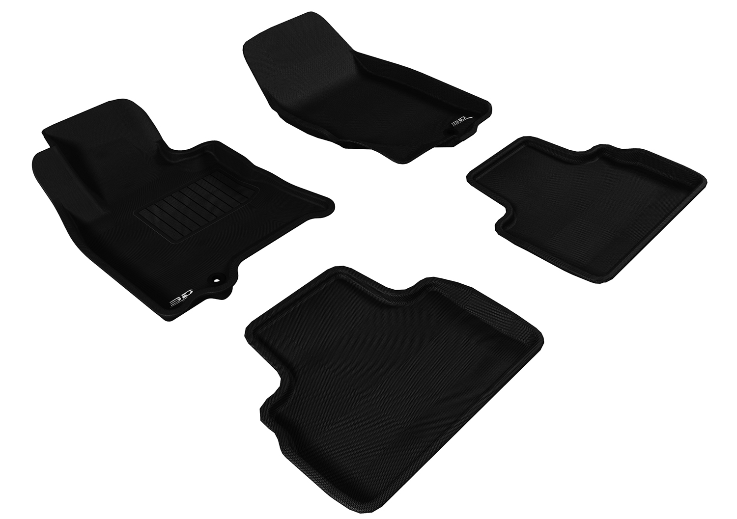 For 2009-2017 INFINITI FX35 QX70 Black All Weather KAGU Floor Mat 4PC