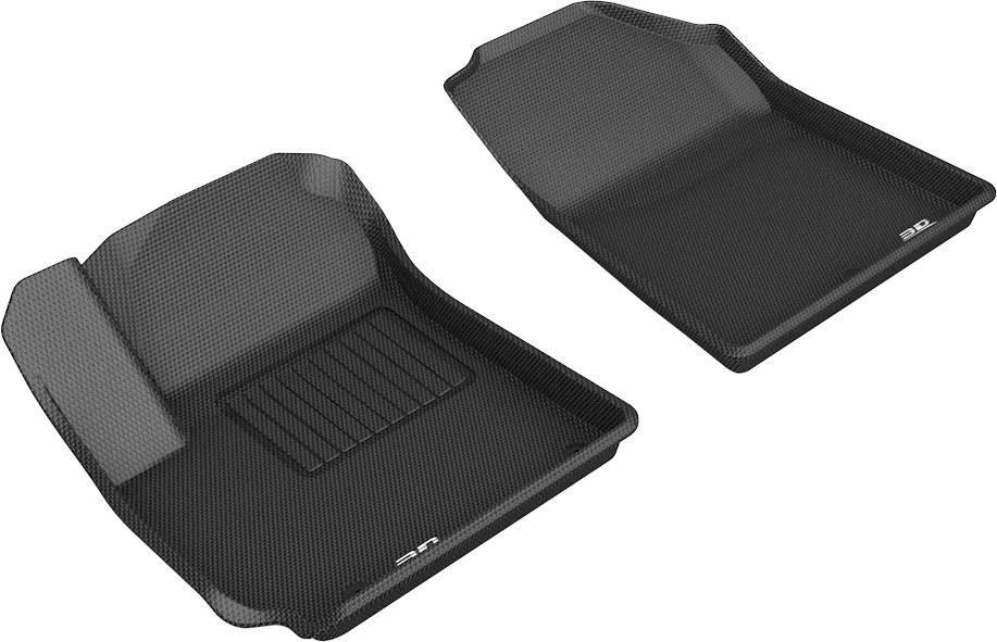 For 2020-2022 Kia Soul Front Black All Weather KAGU Floor Mat 2PC